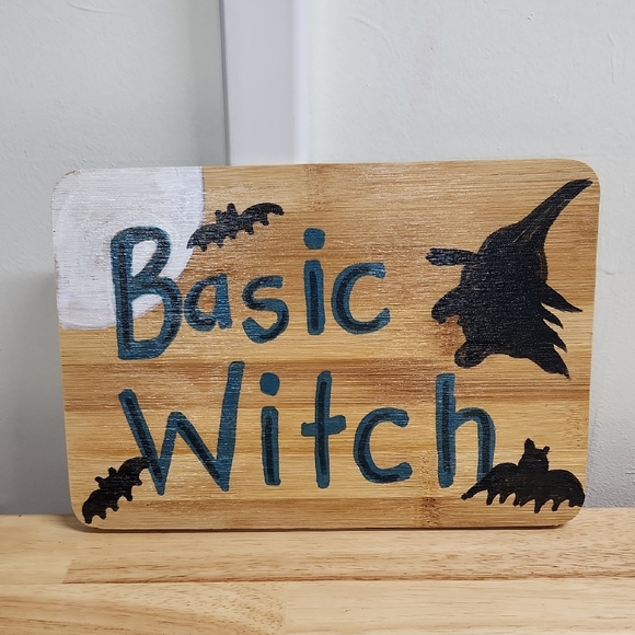Hand Crafted Other - Halloween Witch Wooden Sign Hand Crafted 10 X 7 Inch
